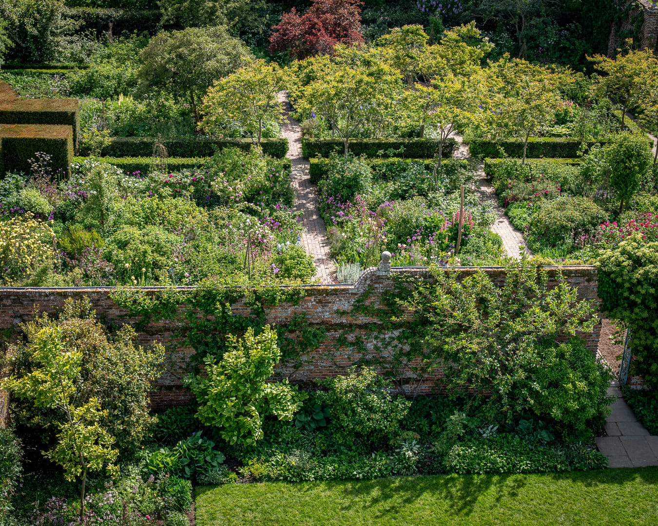 Stramme bede og haverum i Sissinghurst Castle Garden